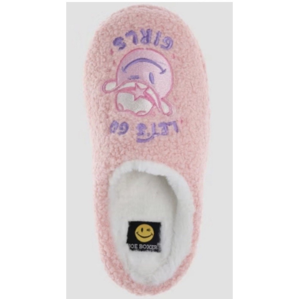 New Joe Boxer Plush Pink Women's Slippers XL, Let's Go Girls Cowgirl